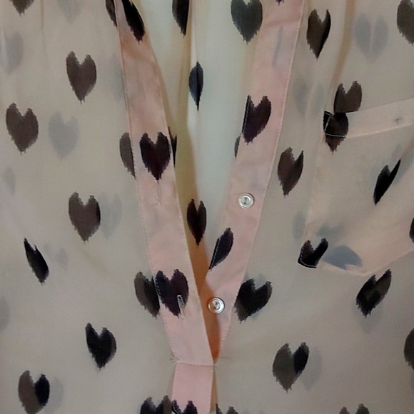 Sheer blush pink blouse - Picture 2 of 3